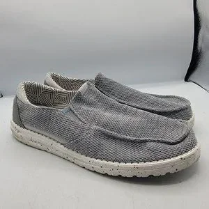 Hey Dude Shoes Hey Dude Mens Thad Sox Sharksin Gray White